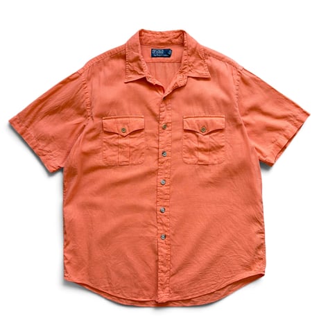 Polo by Ralph Lauren / Linen Field Shirt / Orange XL / Used