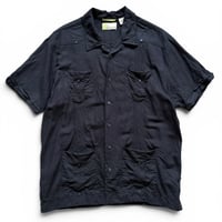 CUBAVERA / Linen Cuba Shirt / Black L / Used