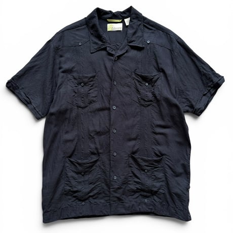 CUBAVERA / Linen Cuba Shirt / Black L / Used