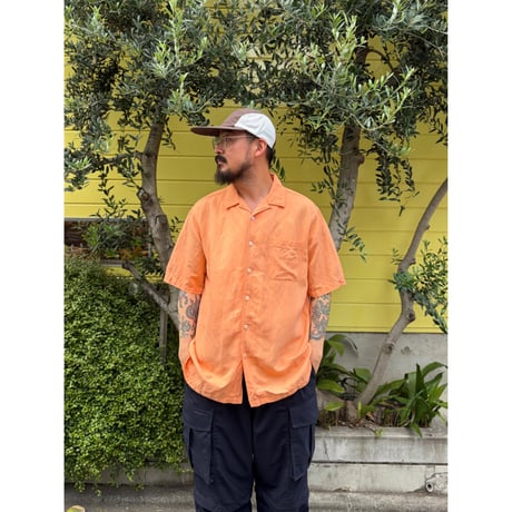 DANIEL CREMIEUX / Open Collared Shirt / Coral L / Used