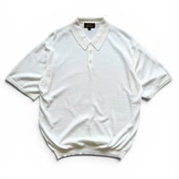 Eddie Bauer × Men's Fudge × Color at Against / Merino Wool Knit Polo / Ivory