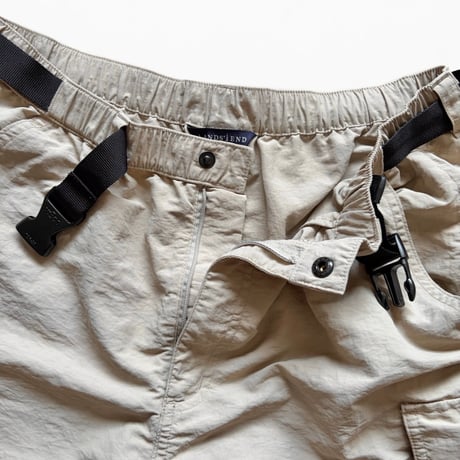 LANDS'END / Nylon Easy Cargo Shorts / Beige M / Used