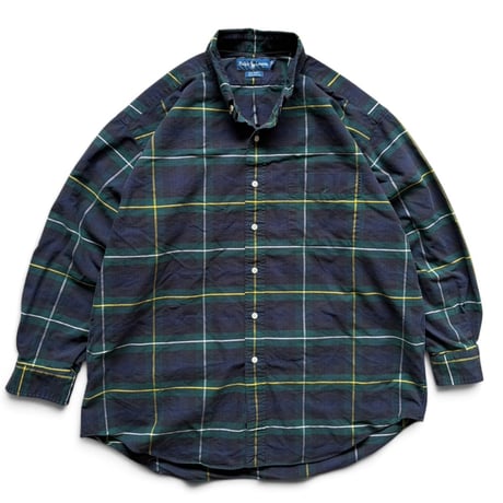 Ralph Lauren / "BIG SHIRT" Plaid B.D.Shirt / L / Used