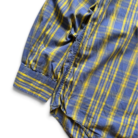 90's J.CREW / Plaid B.D.Shirt / L / Used