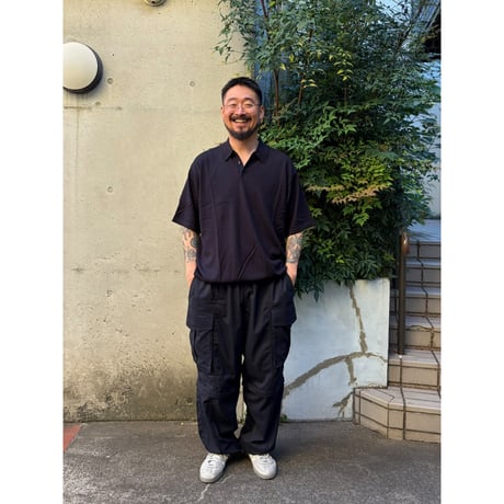 Eddie Bauer × Men's Fudge × Color at Against / Merino Wool Knit Polo / Navy