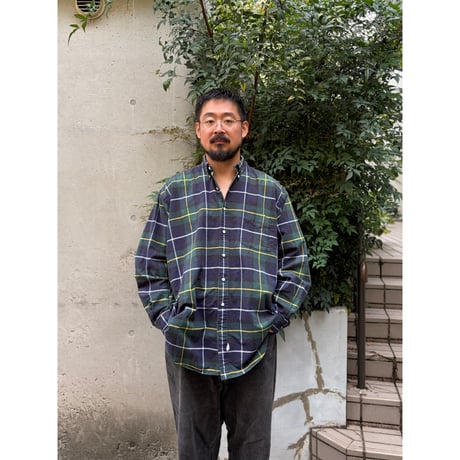 Ralph Lauren / "BIG SHIRT" Plaid B.D.Shirt / L / Used