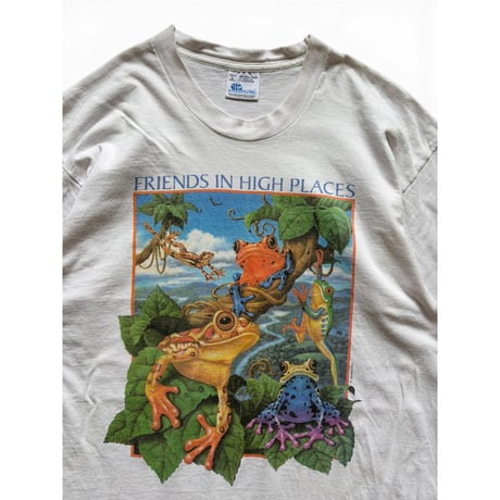 Made in USA / 90's Frog Printed Tee / White L / Used