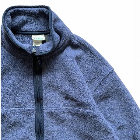 80's L.L.Bean / Full Zip Fleece / Slate Blue M相当 / Used