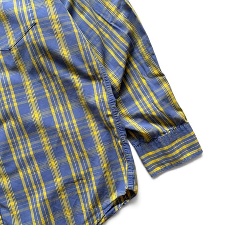 90's J.CREW / Plaid B.D.Shirt / L / Used