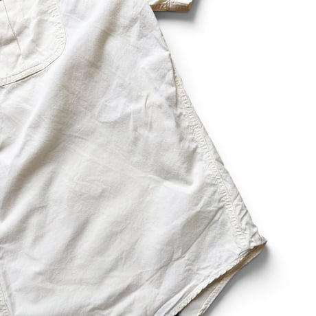 90's ORVIS / Cotton Field Shirt / Cream L / Used