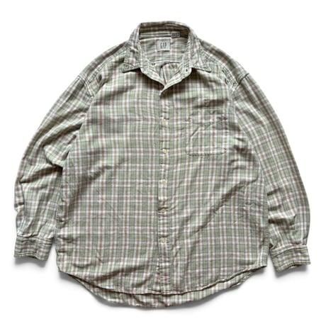 00's GAP / Plaid Lt.Flannel Shirt / XL / Used