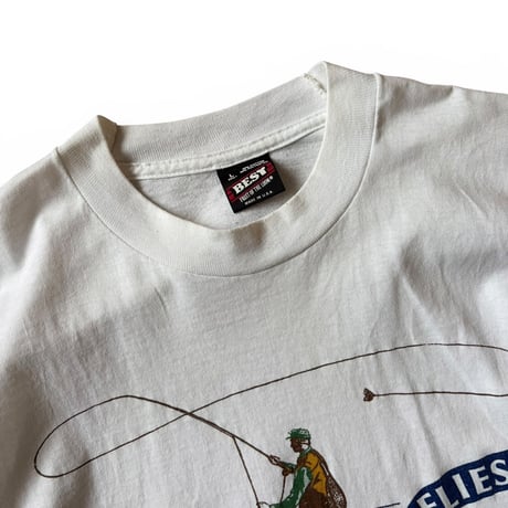 Made in USA / 90's Blue Ribbon Flies Tee / White L / Used