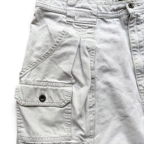 80's Eddie Bauer / Cotton Bush Shorts / Ivory 36 / Used