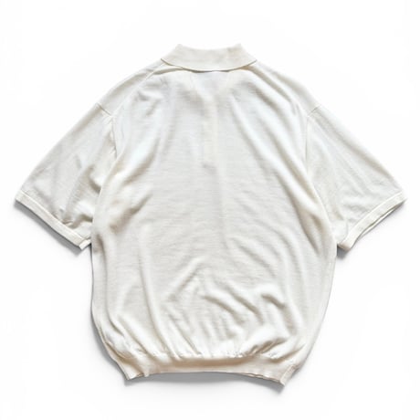 Eddie Bauer × Men's Fudge × Color at Against / Merino Wool Knit Polo / Ivory