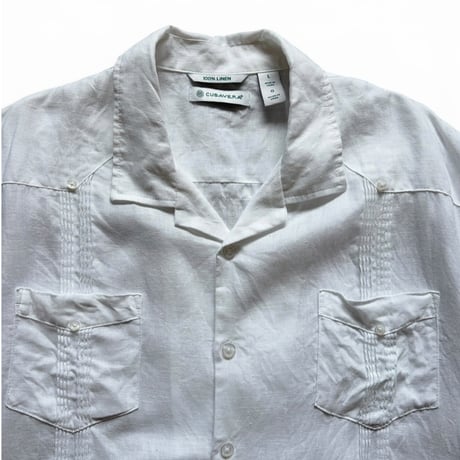 CUBAVERA / Linen Cuba Shirt / White L / Used