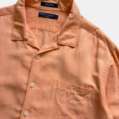 DANIEL CREMIEUX / Open Collared Shirt / Coral L / Used