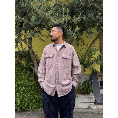 90's ST.JOHN'SBAY / Multi Striped Shirt / XL相当 / Used