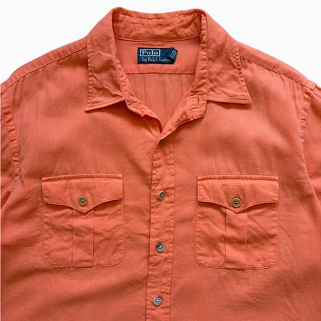 Polo by Ralph Lauren / Linen Field Shirt / Orange XL / Used