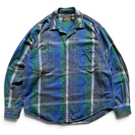 80's Eddie Bauer / Flannel Shirt / XL / Used