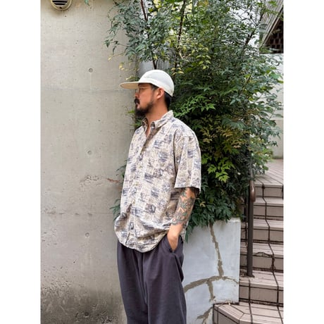 00's Columbia / Fly Patterned Shirt / XL / Used