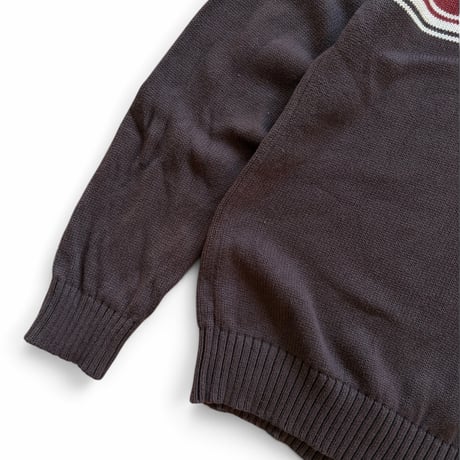 ST.JOHN'SBAY / Striped Cotton Knit / Brown L / Used