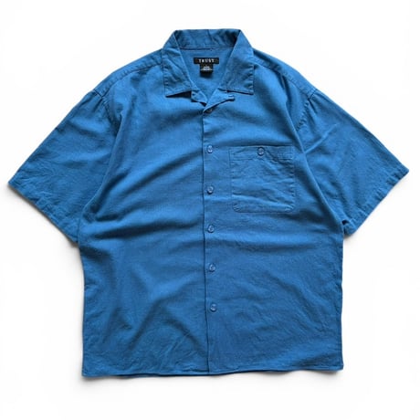 TRUST / Open Collared Shirt / Slate Blue L / Used