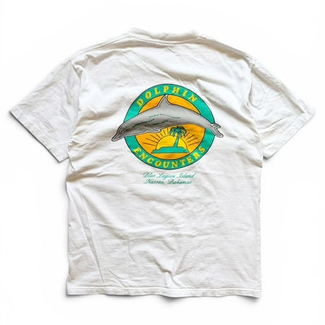 Made in USA / Printed Dolphin Tee / White L / Used