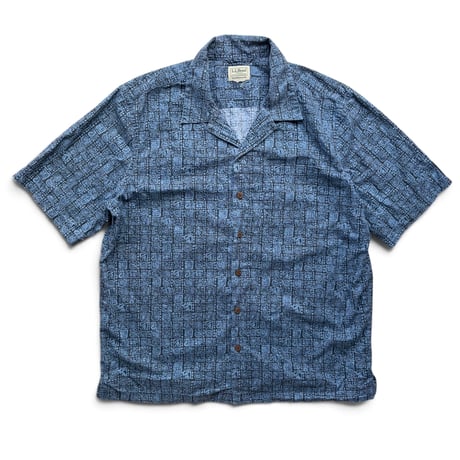 L.L.Bean / Open Collared Shirt / Navy L相当 / Used