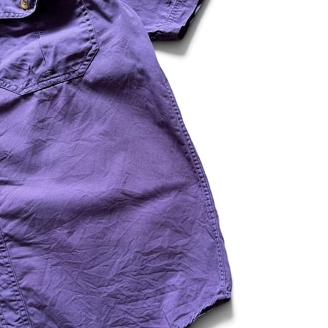 80's Eddie Bauer / Cotton Field Shirt / Purple M / Used