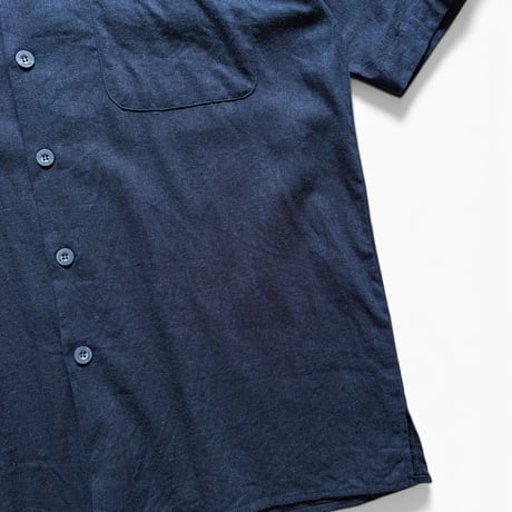 TRUST / Open Collared Shirt / Dk.Navy L / Used