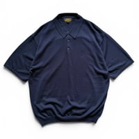 Eddie Bauer × Men's Fudge × Color at Against / Merino Wool Knit Polo / Navy