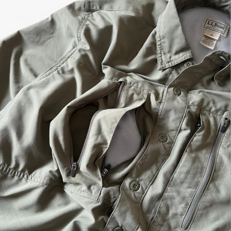 L.L.Bean / Nylon Field Shirt / Olive L / Used