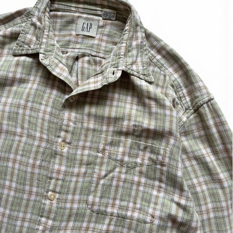 00's GAP / Plaid Lt.Flannel Shirt / XL / Used