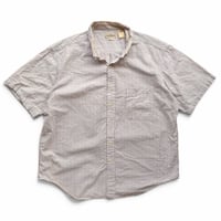Made in USA / 90's L.L.Bean / Striped Seersucker Shirt / XL / Used