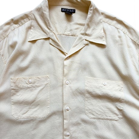 Open Collared Silk Shirt / Lt.Yellow L / Used