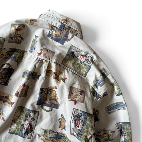 80-90's Woolrich / Allover Printed Shirt / XL / Used