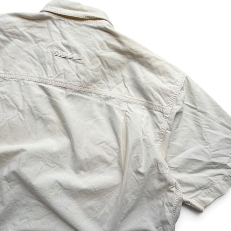 90's ORVIS / Cotton Field Shirt / Cream L / Used