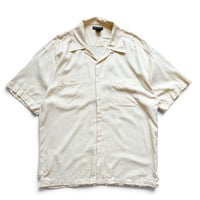 Open Collared Silk Shirt / Lt.Yellow L / Used