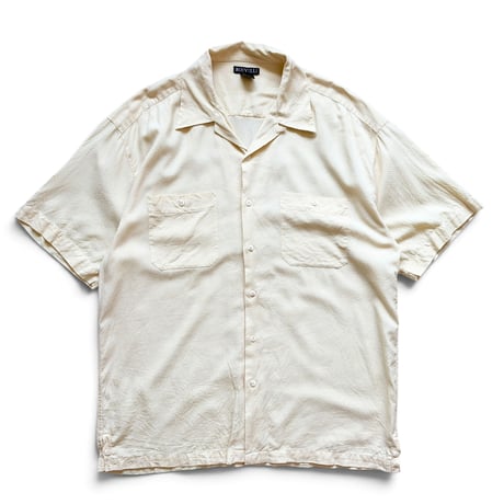 Open Collared Silk Shirt / Lt.Yellow L / Used