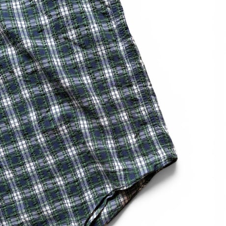 80-90's L.L.Bean / Plaid Seersucker Field Shirt / XL / Used