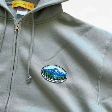 Color at Against Originals /  Mood Full Zip Hoodie / pistàcchio