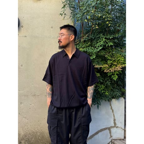 Eddie Bauer × Men's Fudge × Color at Against / Merino Wool Knit Polo / Navy
