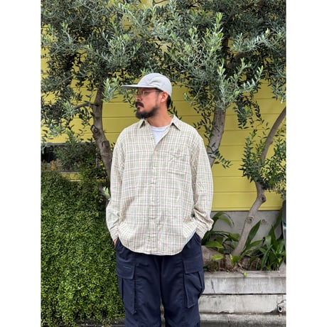 00's GAP / Plaid Lt.Flannel Shirt / XL / Used