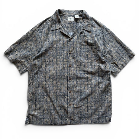 L.L.Bean / Open Collared Shirt / Navy M / Used