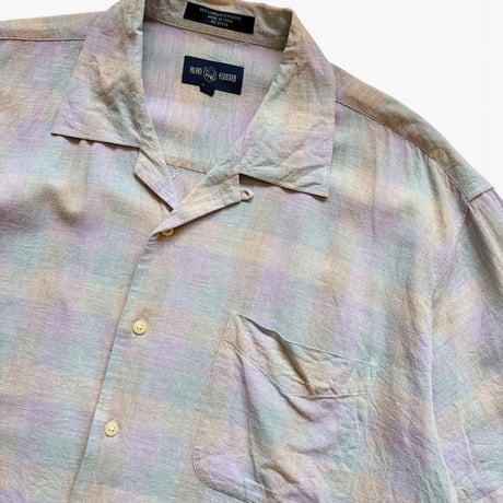 ALAN FLUSSER / Plaid Open Collared Shirt / L / Used