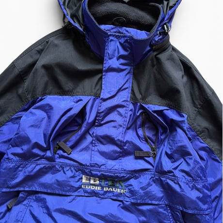 90's EBTEK / Nylon Pullover / Navy M / Used