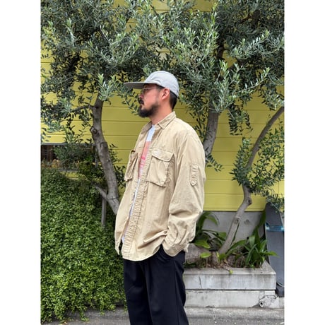 Made in USA / 80's ORVIS / Field Shirt / Beige L相当 / Used