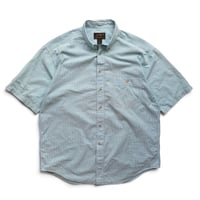 80's Eddie Bauer / Striped Seersucker Shirt / Mint L / Used