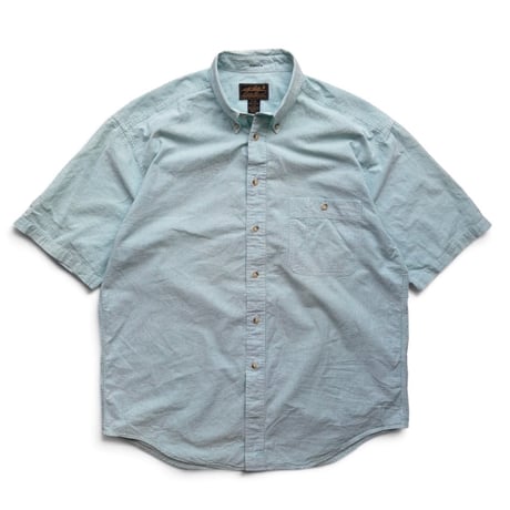 80's Eddie Bauer / Striped Seersucker Shirt / Mint L / Used