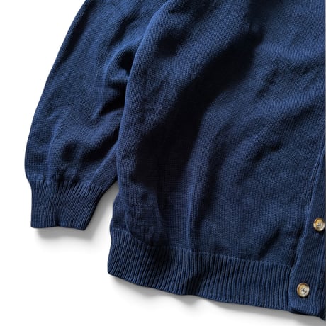 Made in USA / LANDS'END / Cotton Knit Cardigan / Navy XL / Used
